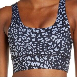 IVL Collective Power Sports Bra In Cashmere Blue Leopard Print Sz 6 New